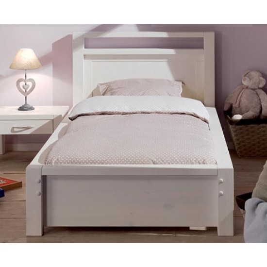Кровать односпальная Фьорд 90х190 (белый воск)